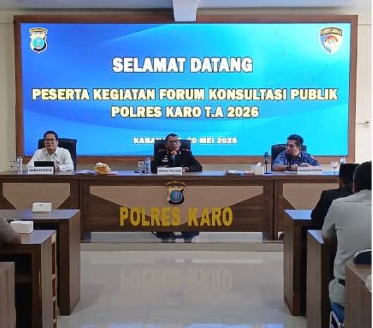  Polres Karo Gelar Forum Konsultasi Publik, Tingkatkan Mutu Pelayanan Kepada Masyarakat