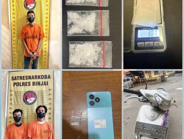  Satu Pengedar dan Dua Pengguna Narkoba Diciduk Polres Binjai