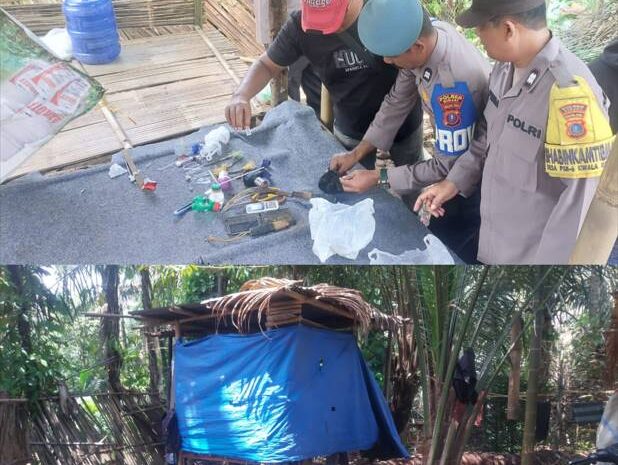  Polsek Sei Bingai Gerebek Sarang Narkoba di Desa Pasar VIII Namoterasi