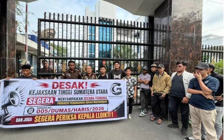  Massa Guntur Ultimatum Kejatisu Segera Tetapkan Tersangka Korupsi KIP Kuliah