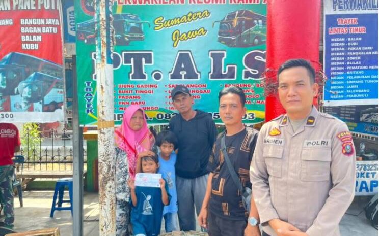  Polres Sergai Fasilitasi Pemulung Pasutri dan Dua Anaknya Ke Jakarta