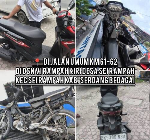  Sat Lantas Polres Sergai Tangani Empat Kecelakaan Lalu Lintas Terjadi di Sergai Dalam Sehari, Tiga Korban Luka-Luka