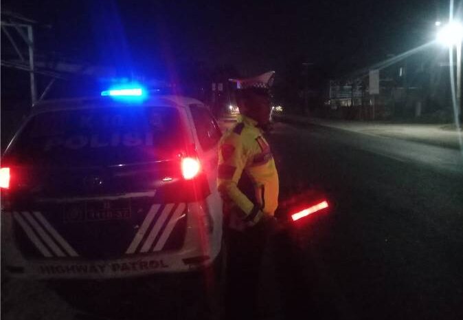 Komitmen Jaga Kamtibmas, Sat Lantas Polres Batu Bara Turun Patroli Malam