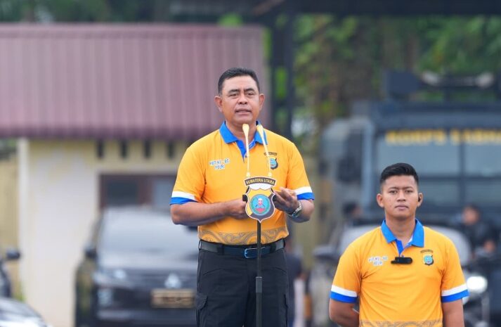 Kapolda Sumut Buka Pekan Olahraga dan Rohani Sambut Hari Bhayangkara Ke-80