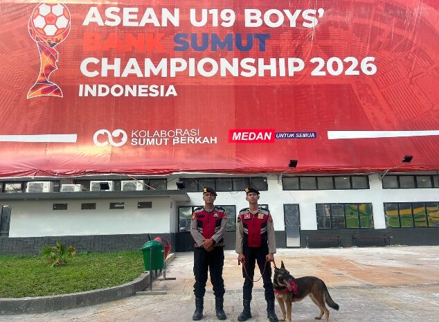  Unit K-9 Polda Sumut Turun Ke Stadion Teladan, Perkuat Pengamanan Piala AFF U-19 2026