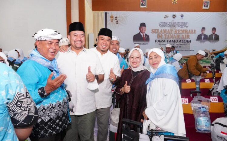  Bupati Baharuddin Sambut Langsung 187 Jemaah Haji Batu Bara di Asrama Haji Medan