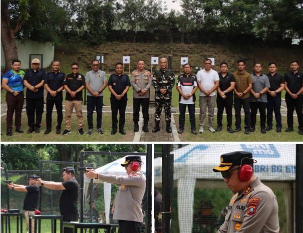  Kapolres Binjai Latihan Menembak Bersama Forkopimda