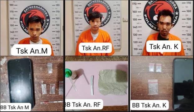  Satres Narkoba Polres Batu Bara Tangkap 3 Pelaku dan Sita Sabu 1,92 Gram