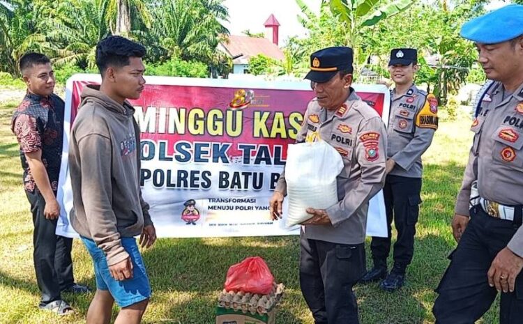  Minggu Kasih Polsek Talawi, Salurkan Sembako Untuk Kaum Dhuafa di Labuhan Ruku