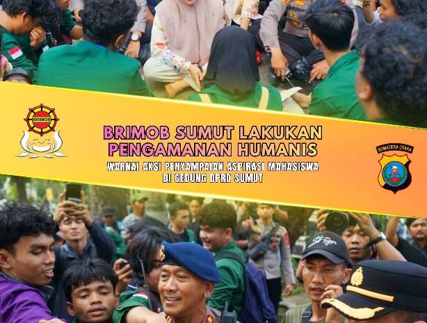  Pengamanan Humanis Warnai Aksi Penyampaian Aspirasi Mahasiswa di Gedung DPRD Sumut