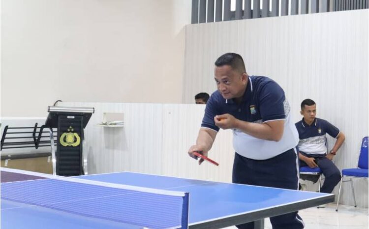  Sportivitas dan Kekompakan Jadi Inti Turnamen Tenis Meja Hut Bhayangkara Ke-80
