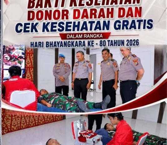  Hut Bhayangkara Ke-80, Polres Asahan Gelar Donor Darah