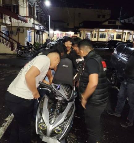  Polres Pematangsiantar Amankan Tiga Sepedamotor Knalpot Brong