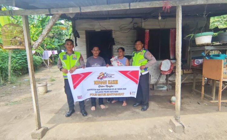  Minggu Kasih Hut Bhayangkara Ke-80, Satlantas Polres Batu Bara Tebar Tali Asih