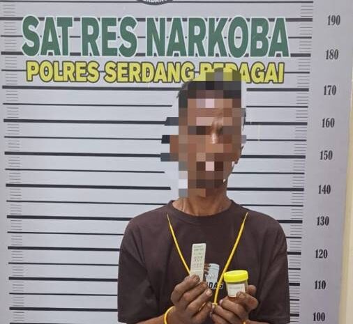  Polres Sergai Amankan Pria Kasus Sabu di Teluk Mengkudu