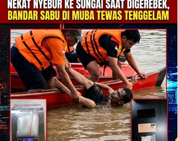  Bandar Sabu Diduga Tewas Tenggelam di Sungai Saat Disergap Polisi