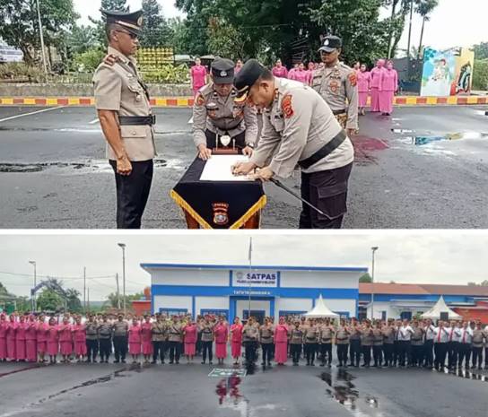  Polres Labusel Gelar Upacara Sertijab Kasat Reskrim dan Pelantikan Kasikum