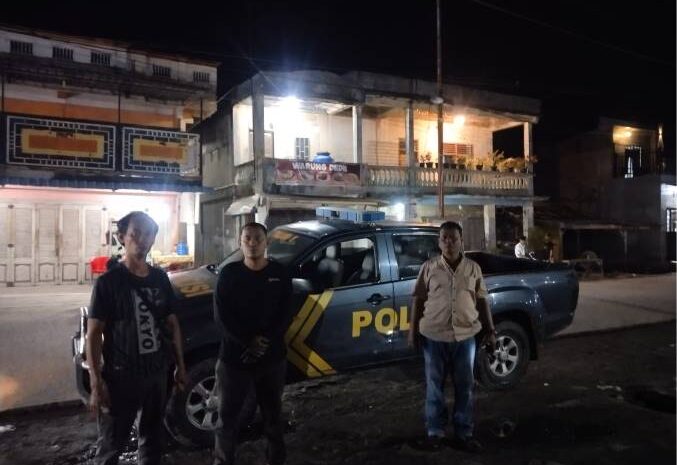  Patroli Malam Polsek Talawi Sisir Simpang Empat Tanjung Tiram Cegah Gangguan Kamtibmas