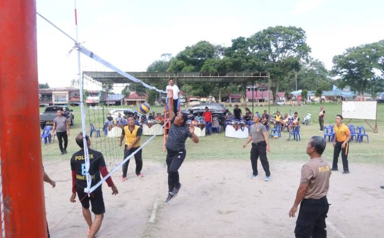  Sambut Hut Bhayangkara Ke-80, Kapolres Simalungun Gelar Final Pertandingan Bola Voli Antar Personel