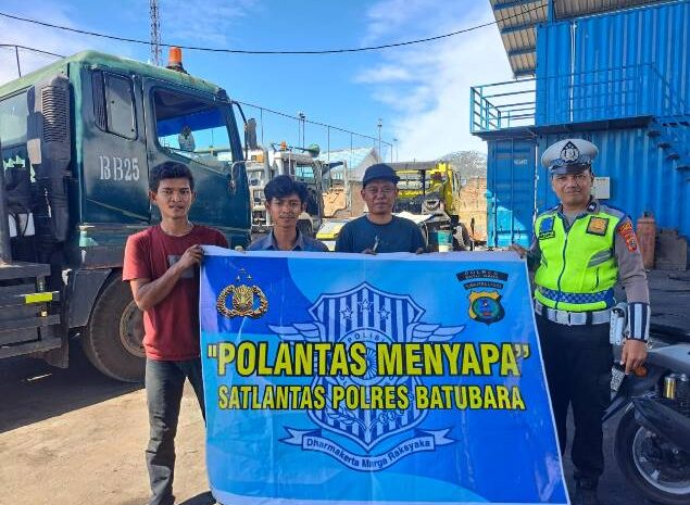  Cegah Macet dan Laka, Satlantas Batu Bara Imbau Sopir Jangan Parkir Sembarangan