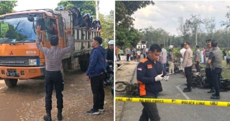  Polres Tebing Tinggi Amankan Konflik Pembersihan Lahan PT Bridgestone di Sipispis