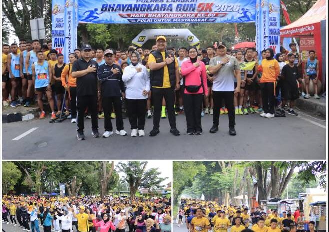  Polres Langkat Gelar Bhayangkara Sport Day Fun Run 5K