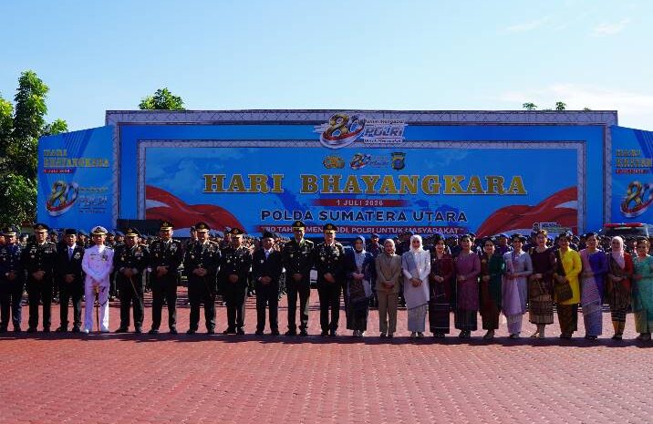  ‎TNI AL dan Polri Kian Solid, Aspers Kodaeral I Hadiri Upacara Hut Bhayangkara Ke-80