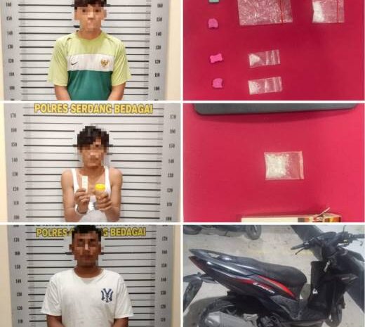 Satres Narkoba Polres Sergai Gulung Tiga Pelaku di Dolok Masihul