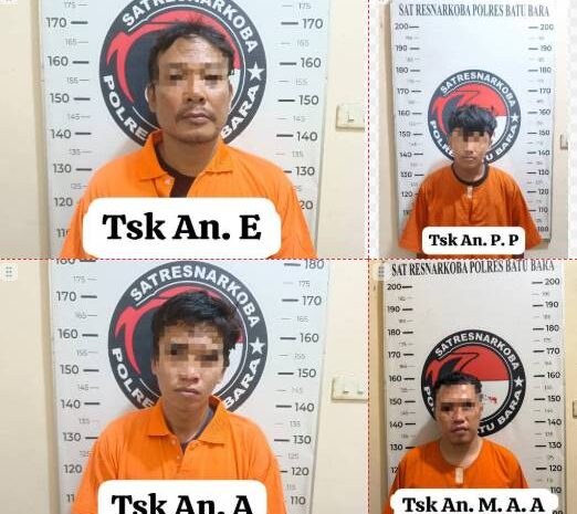  Polres Batu Bara Ungkap Empat Kasus Peredaran Narkotika dan Tangkap Empat Tersangka