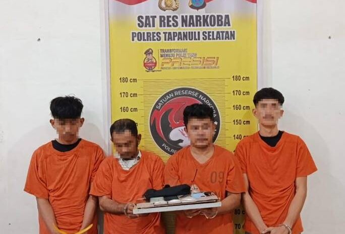  Kurir Narkoba Lintas Provinsi Digulung di Tapsel, 82 Gram Sabu dan Ekstasi Disita