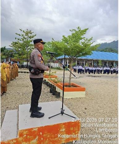  Cegah Kenakalan Siswa, Polres Morowali Laksanakan Edukasi dan Sweeping di SMP Negeri 1 Bungku
