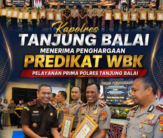  Polres Tanjungbalai Raih Penghargaan Pelayanan Prima Dari Kapolda Sumut, Bukti Komitmen Layani Masyarakat