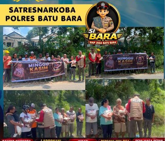  Polres Batu Bara Pererat Silaturahmi, Satres Narkoba Salurkan Bantuan Ke Lansia