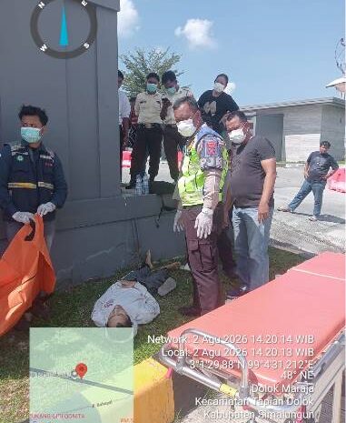  Polsek Dolok Batu Nanggar Tangani Temuan Mayat Penumpang Bus di Pintu Tol Sinaksak