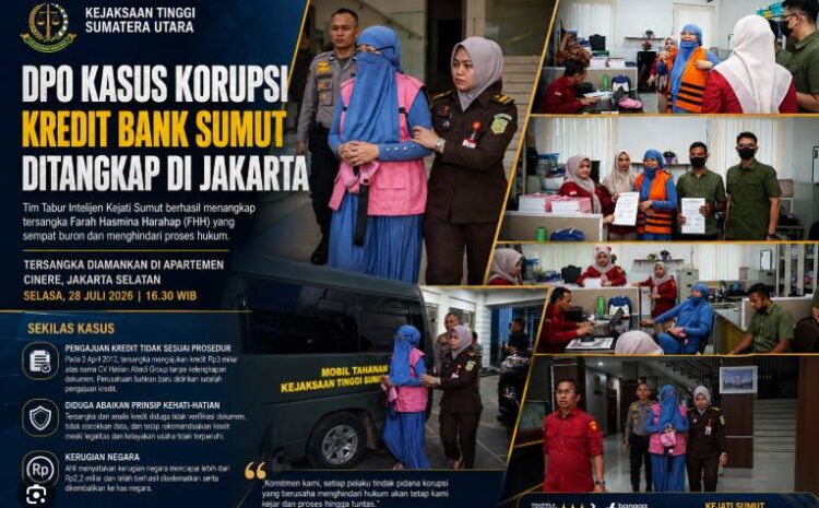  Kejati Sumut Ringkus DPO Kasus Korupsi Pencairan Kredit Bank Sumut di Apartemen Jakarta