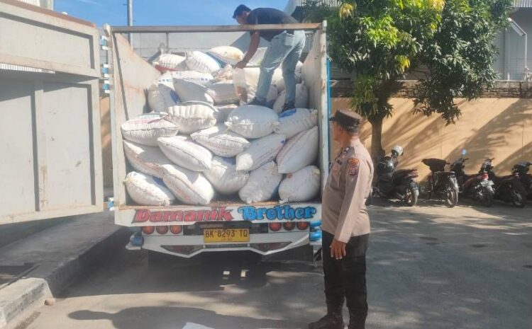  Dukung Swasembada Pangan, Polres Batu Bara Kawal Hasil Panen Petani Ke Bulog