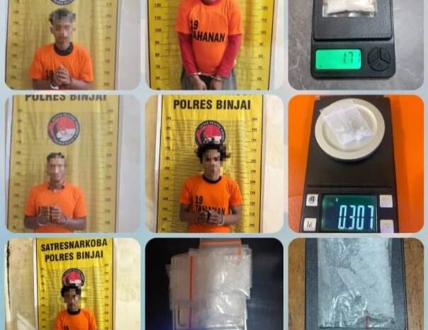  Dalam Tiga Hari, Satres Narkoba Polres Binjai Tangkap Lima Terduga Bandar Narkoba