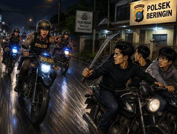  3 Remaja Diduga Kawanan Geng Motor Bersajam Diamankan Polsek Beringin