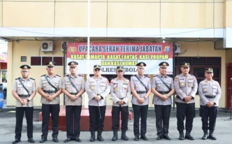  Kapolres Sibolga Lantik Empat Pejabat Utama