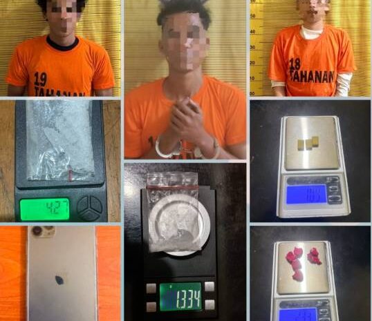  Tiga Pria Diciduk Polres Binjai Saat Edarkan Narkoba
