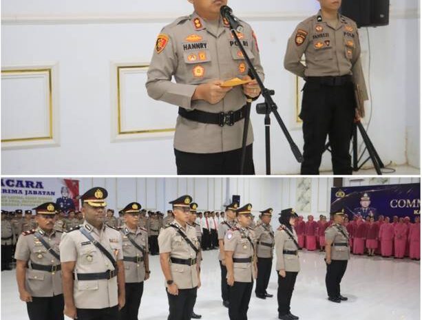  Kapolres Langkat Pimpin Sertijab Kabag SDM, Kasat dan Kapolsek