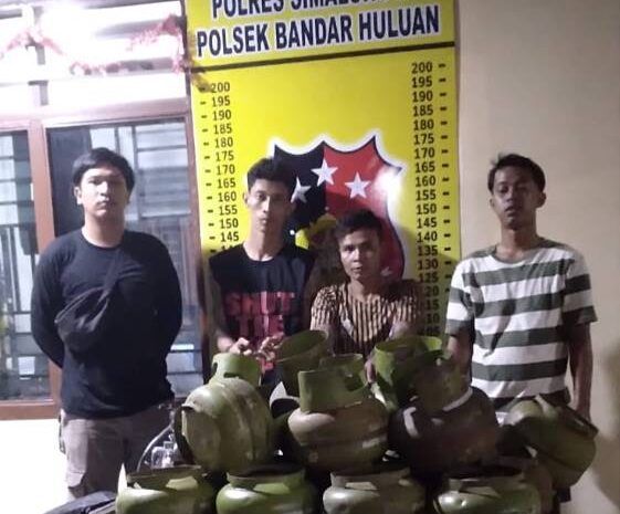  Polsek Bandar Huluan Bongkar Pencurian 34 Tabung Gas