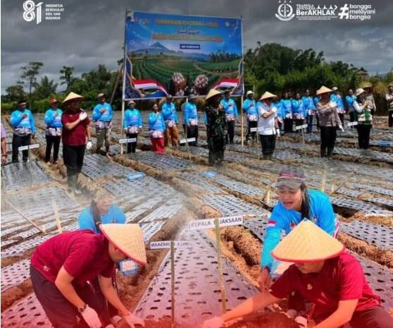  Kejari Karo Ikuti Penanaman Bawang Putih Serentak di 17 Provinsi