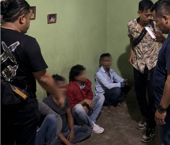  Sat Narkoba Polres Pelabuhan Belawan Grebek Klumpang Kebun, 4 Orang Diamankan