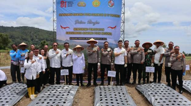 Polresta Deli Serdang Laksanakan Penanaman Bawang Putih Serentak di 17 Provinsi