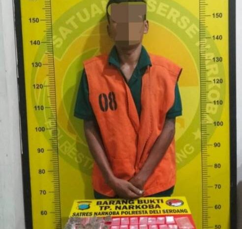  Polresta Deli Serdang Bekuk Bandar Narkoba, 21 Paket Sabu dan 46 Paket Ganja Diamankan