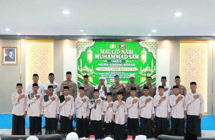  Polres Sergai Peringati Maulid Nabi Muhammad SAW 1448 H, Tekankan Penguatan Moral dan Kepedulian Sosial