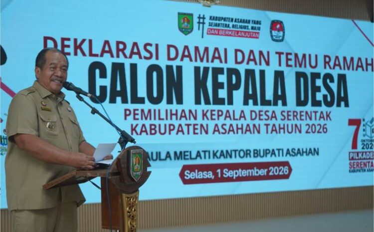  Sebanyak 128 Cakades di Asahan Deklarasi Pilkades Damai