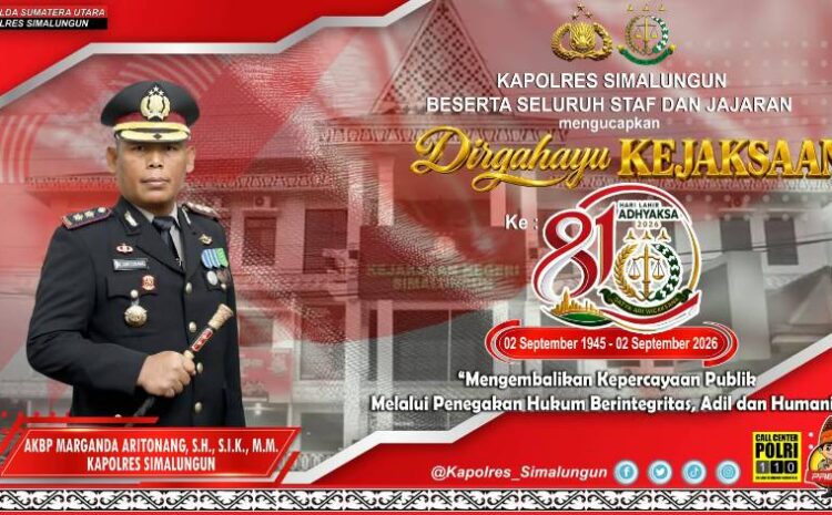  Pringati Hut Ke-81, Kapolres Simalungun Ajak Perkuat Sinergi Polri-Kejaksaan Wujudkan Penegakan Hukum Berkeadilan