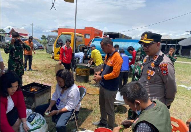  Kapolres Karo Cek Pengungsian Sinabung, Pastikan Dapur Umum dan Kebutuhan Warga Terlayani